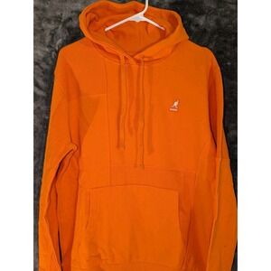 Kangol‎ Hoodie Mens Size Medium Sweatshirt Orange Embroidered logo
